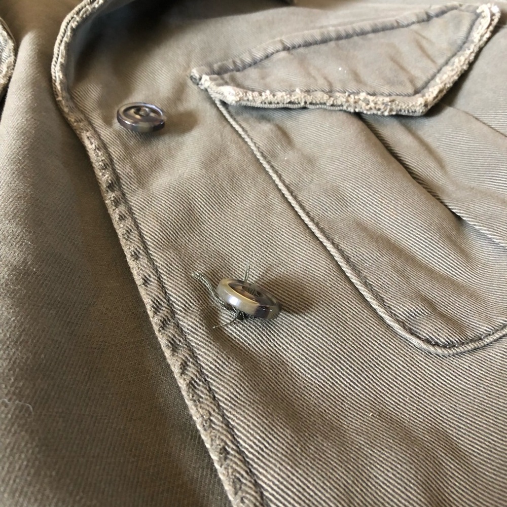 Evereve Peyton Jensen Cadet Jacket in Army Green Women's Small $138 - Picture 6 of 14